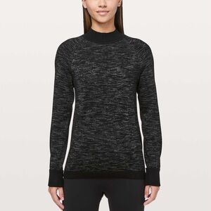 Lululemon Soft Shine Cashmere Blend Sweater in Black / Steel Grey 2